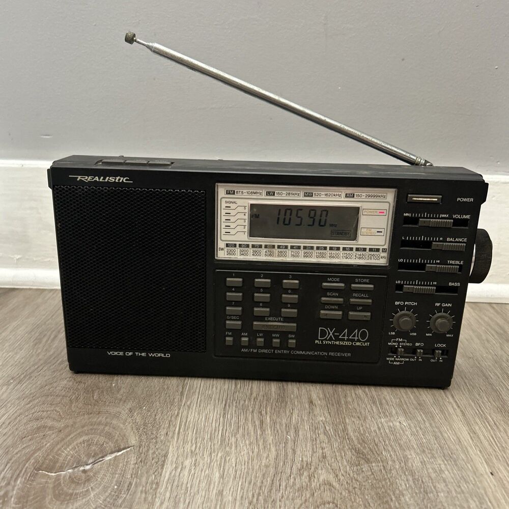 Realistic DX-440 20-221D AM/FM All-Band Portable Radio Receiver PARTS READ